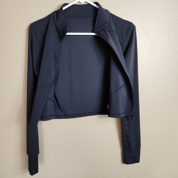 Alphalete Womens |M| Pulse Black Cropped LS Mock Neck Jacket - Picture 11 of 12